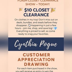 Cynthia Pogue Customer Appreciation Drawing